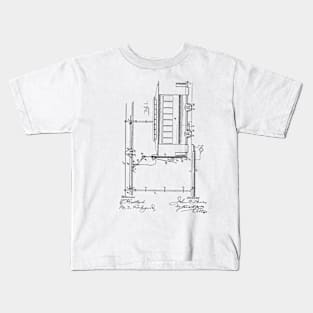 Electric Railway System Vintage Patent Hand Drawing Kids T-Shirt